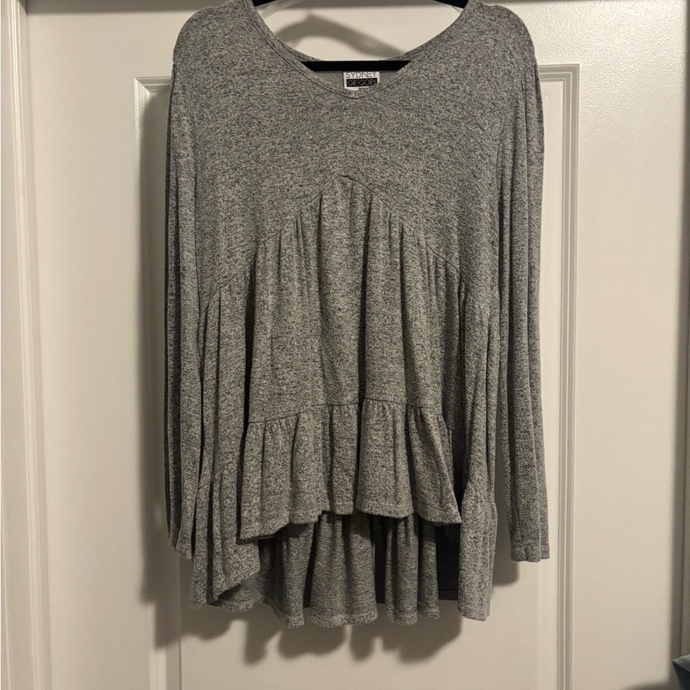 Gregory Gray Ruffled Long Sleeve Blouse